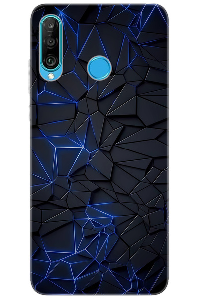 Ceppare Huawei P30 Lite (MAR-LX1A) Uyumlu Kılıf Desen Baskılı Silikon Prizmat...