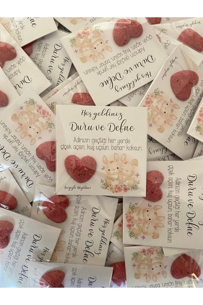 gizemli tohumlar 50 Adet Tohumlu Kart Doğum Günü ,baby Shower,hediyelik