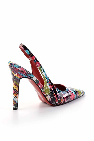 Bambi Multicolored Patent Leather Women's Classic Heeled Shoes01455018208