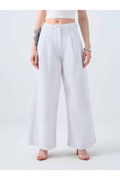 Loft Pleated Palazzo Palazzo Fit Women's Trousers