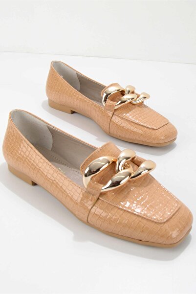 Bambi Turuncu Kadın Loafer Ayakkabı K01641166311