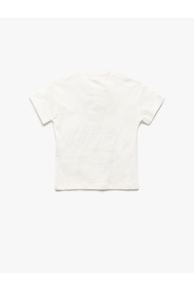Koton Printed Short Sleeve Cotton Crew Neck T-Shirt