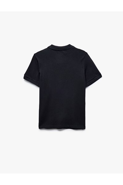 Koton Tricou cu mânecă scurtă, cu fermoar, din bumbac, cu gât polo