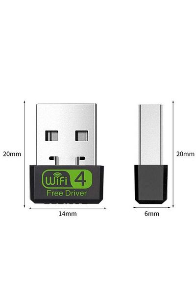 Generic محول واي فاي USB صغير 150 ميجابت في الثانية 150 ميجابت في الثانية 802.11N