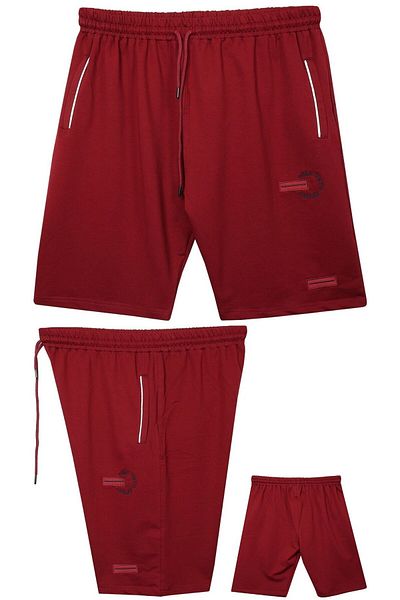 marufshop Men's Large Size Oversized Lycra Combed Cotton Shorts Suitable for Weights between 110 - 150 Kilograms