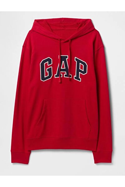 GAP Men's Red Gap Logo French Terry Fabric Sweatshirt