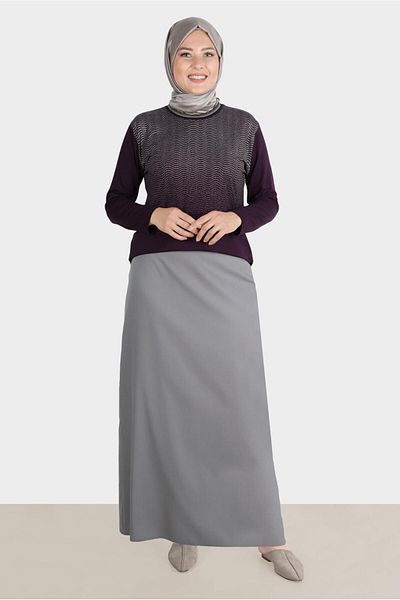 Alvina Hidden Slit Straight Skirt 60263