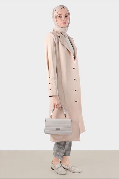 Alvina Snap Detailed Trench Coat 10592