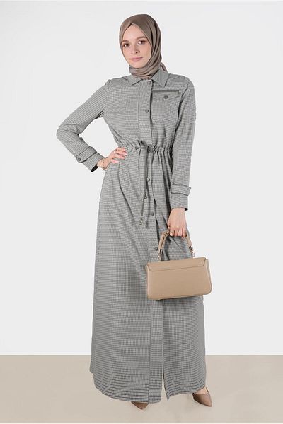 Alvina Μπουφάν Gingham 10590 - Συγκεντρωμένη μέση
