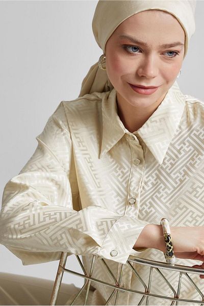 Alvina Satin Jacquard Tunic 45375