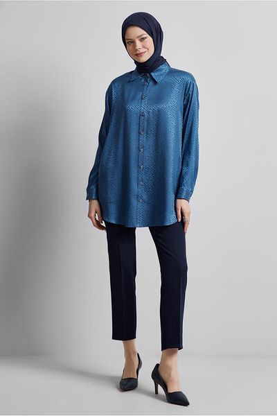 Alvina Satin Jacquard Tunic 45375