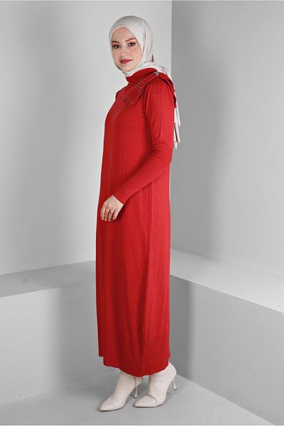 Alvina Bow Detailed Knitwear Dress 43200