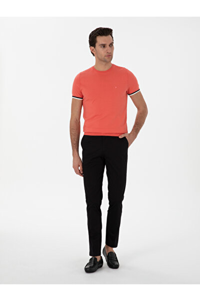 Cacharel Siyah Slim Fit Pamuk Karışımlı Kanvas Pantolon 50298899-VR046