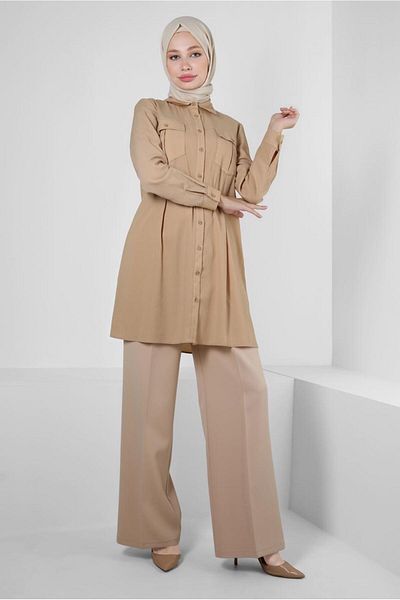 Alvina SHIRT COLLAR BUTTONED TUNIC 43855