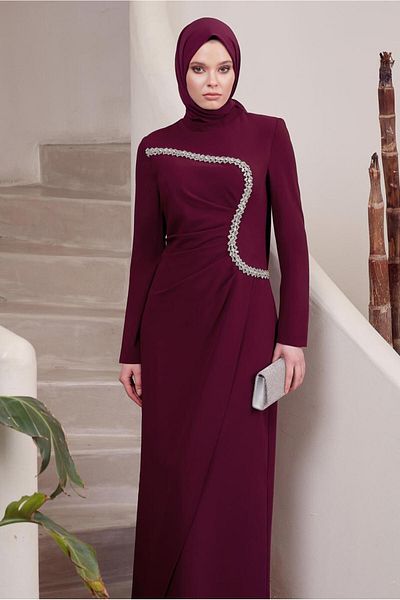 Alvina Stone Detailed Evening Dress 50515