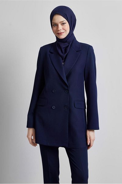 Alvina Kruvaze Collar Blazer Jacket 45436