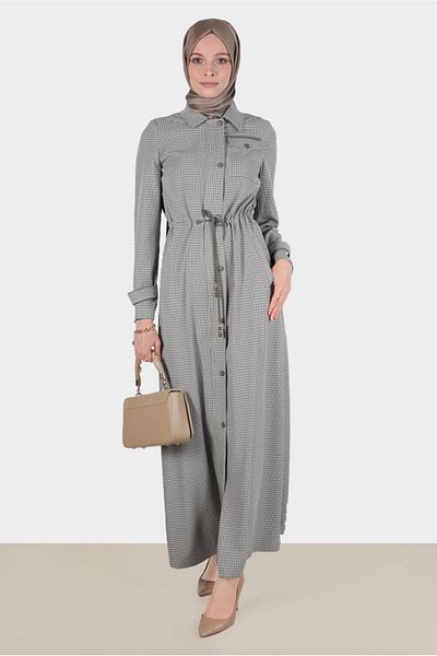 Alvina Μπουφάν Gingham 10590 - Συγκεντρωμένη μέση