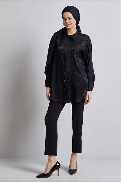 Alvina Satin Jacquard Tunic 45375
