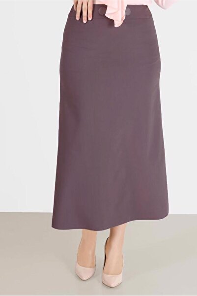 Alvina Fusta cu talie detaliată din piele 60217