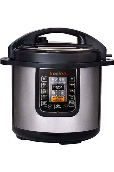 Koolen Colin Electric Pressure Cooker 1600 Watts 12 Liters 8 Functions LCD Display Silver * Black 816106005