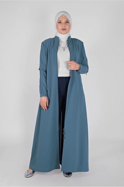 Alvina Κεντημένο με χάντρες Judge Collar Coat - 10368