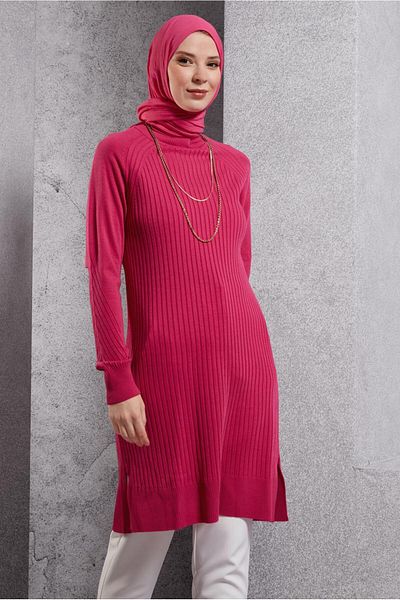 Alvina Ankle Collar Knitting Tunic 44930