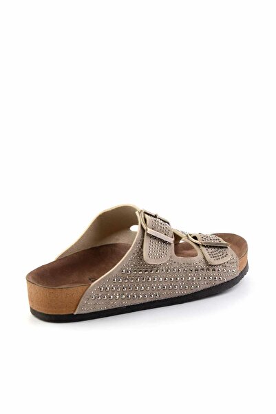 Bambi Vizon Kadın Terlik K04319542087