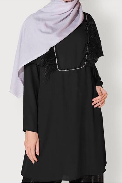 Alvina Feather and Pearl Detailed Tunic 40536