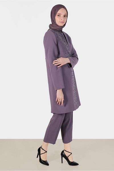 Alvina Stoned Beaded Side Tie Triple Pants. Team 30263