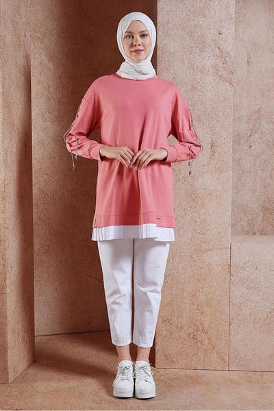 Alvina Tracksuit Tunic - Lace Detailed, Model 44561