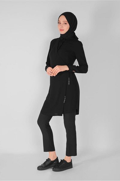 Alvina Secret Button Piece Detail Tunic 41344