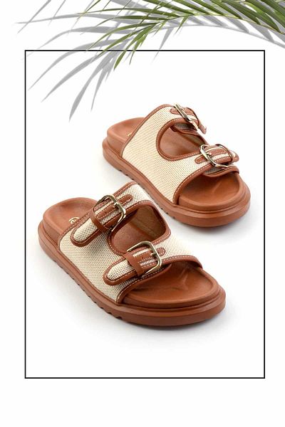 Bambi Beige Women's Slippers K04545005128