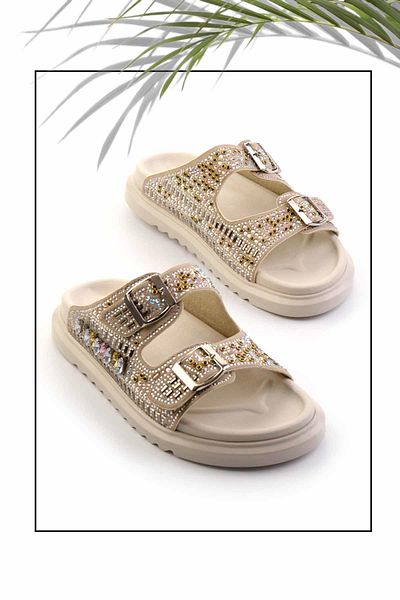 Bambi Beige Women's Slippers K04545005087