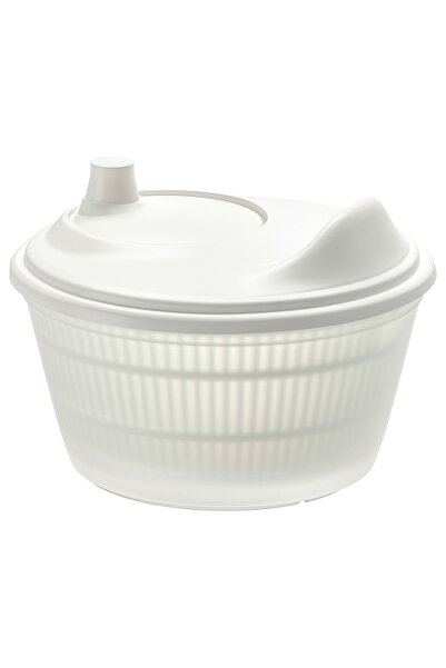 IKEA مصفاة السلطة UPPFYLLD، بيضاء اللون، سهلة الاستخدام والتنظيف لتحضير سلطة ...