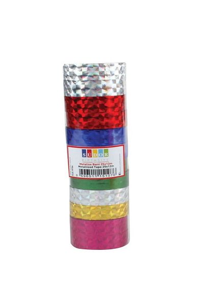 Südor Colorful Tape Metalized 6 Colors Pack of 72