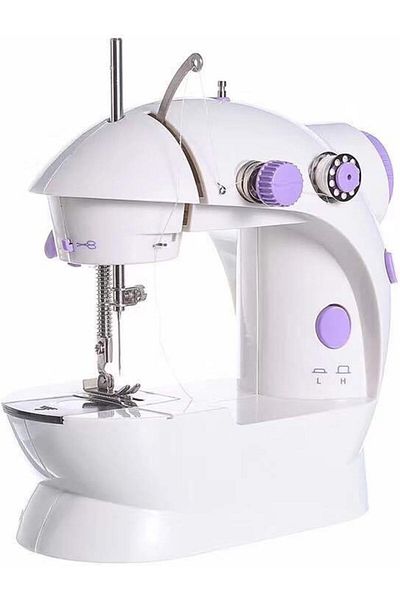 fulina Portable Electric Sewing Machine, With Foot Pedal, 23×21×13cm, For Home Sewing, Purple