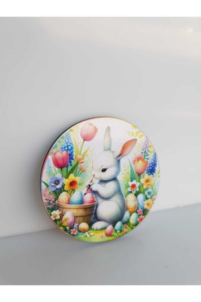 Home Stylish and Fun Rabbit Set of 6 Coasters for Easter