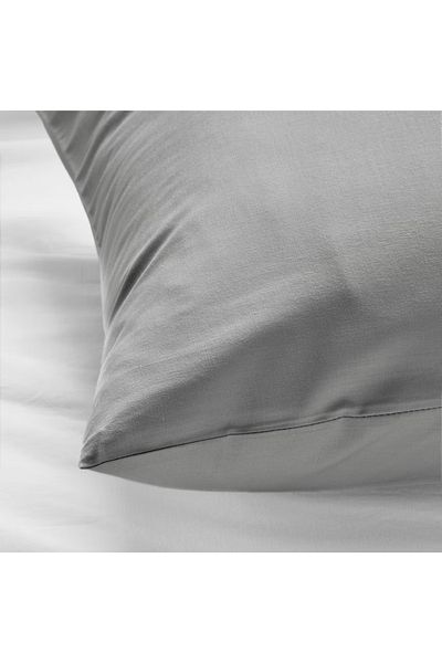 IKEA DVALA Pillowcase 2-Pack – Soft & Breathable 100% Cotton, Light Grey, 50x80 cm