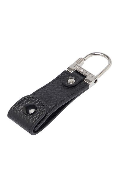 Tergan Black Genuine Leather Unisex Keychain - S1An00000267-A41