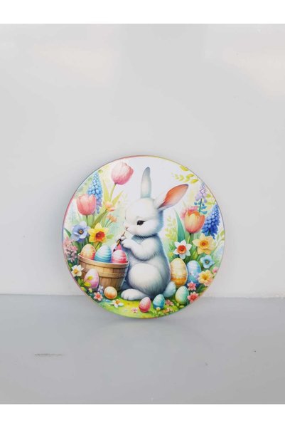 Home Stylish and Fun Rabbit Set of 6 Coasters for Easter