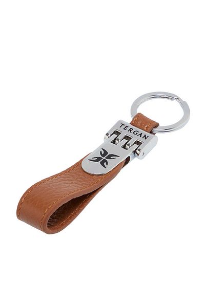 Tergan Tan Genuine Leather Unisex Keychain - S1An00000247-B67