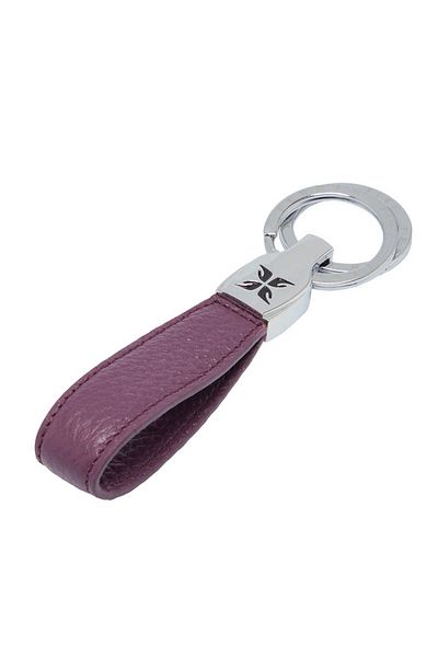 Tergan Purple Genuine Leather Unisex Keychain - S1An00000248-C48