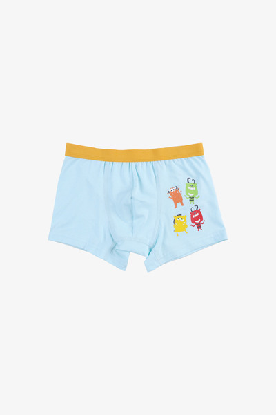 koza iç giyim Boy's Cotton Space Printed Boxer 3 τεμαχίων