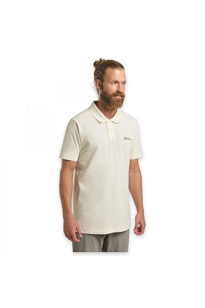 Jack Wolfskin 1809301 تي شيرت Tr Essential Polo M أبيض للرجال