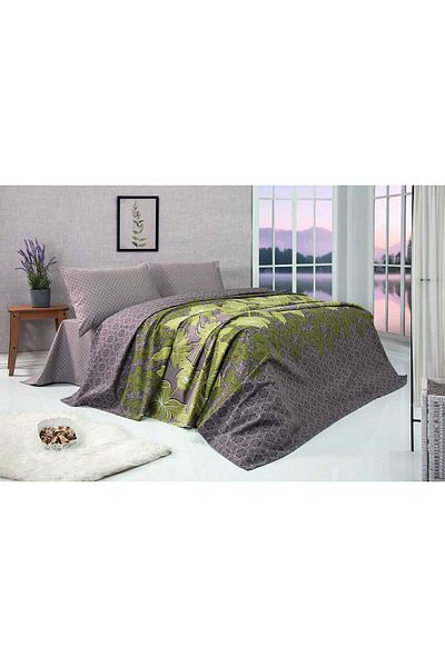 Kristal Single Cotton Pique Set Beige
