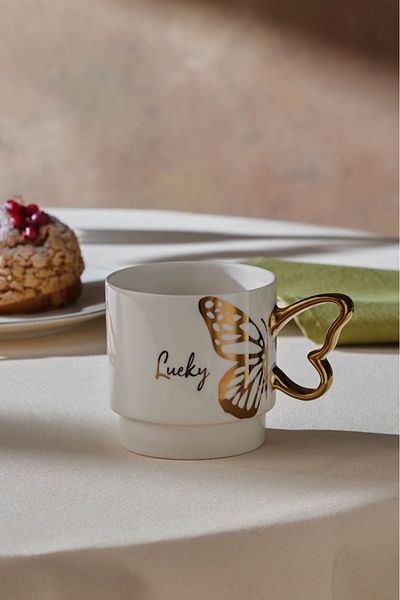 Karaca 340 ml Butterfly Lucky Mug
