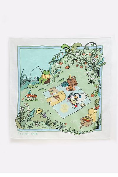 Atelier Babbi Double Layer Muslin Baby Blanket - Picnic 100X100 cm