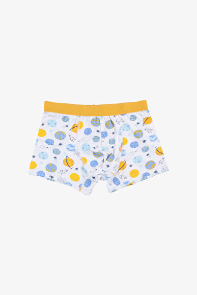 koza iç giyim Boy's Cotton Space Printed Boxer 3 τεμαχίων