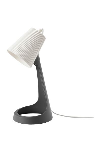 IKEA SVALLET Work Lamp Energy-Efficient LED, Dark Grey/White, Modern Design for Desk & Workspace