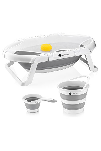 Safe Line 5 Parça Giderli, Asma Aparatlı, Sünger ve Fileli Katlanabilir Bebek...